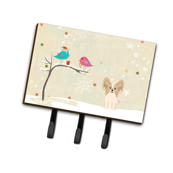 Carolines Treasures Christmas Presents Between Friends Papillon Sable White Leash or Key Holder BB2549TH68 - main